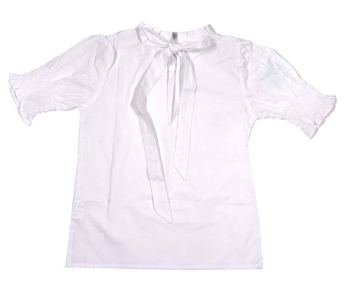 Lulu Bebe Lyn S/S White Tie Back Blouse