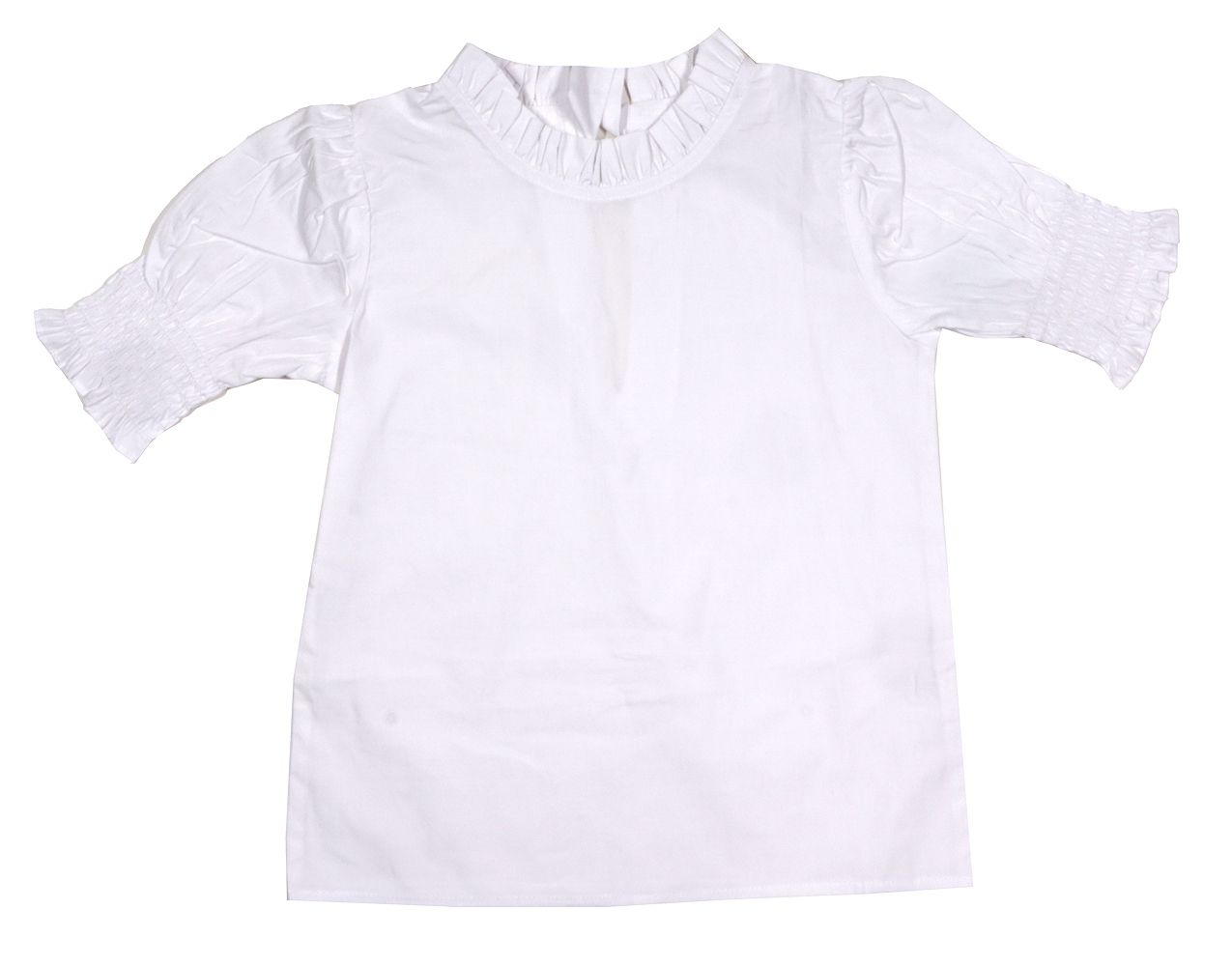 Lulu Bebe Lyn S/S White Tie Back Blouse