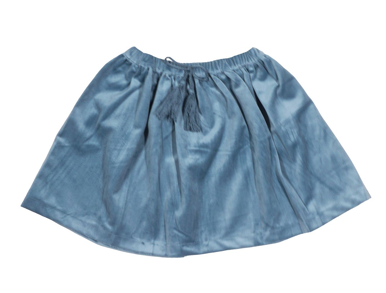 Lulu Bebe Zoe Blue Velvet Skirt