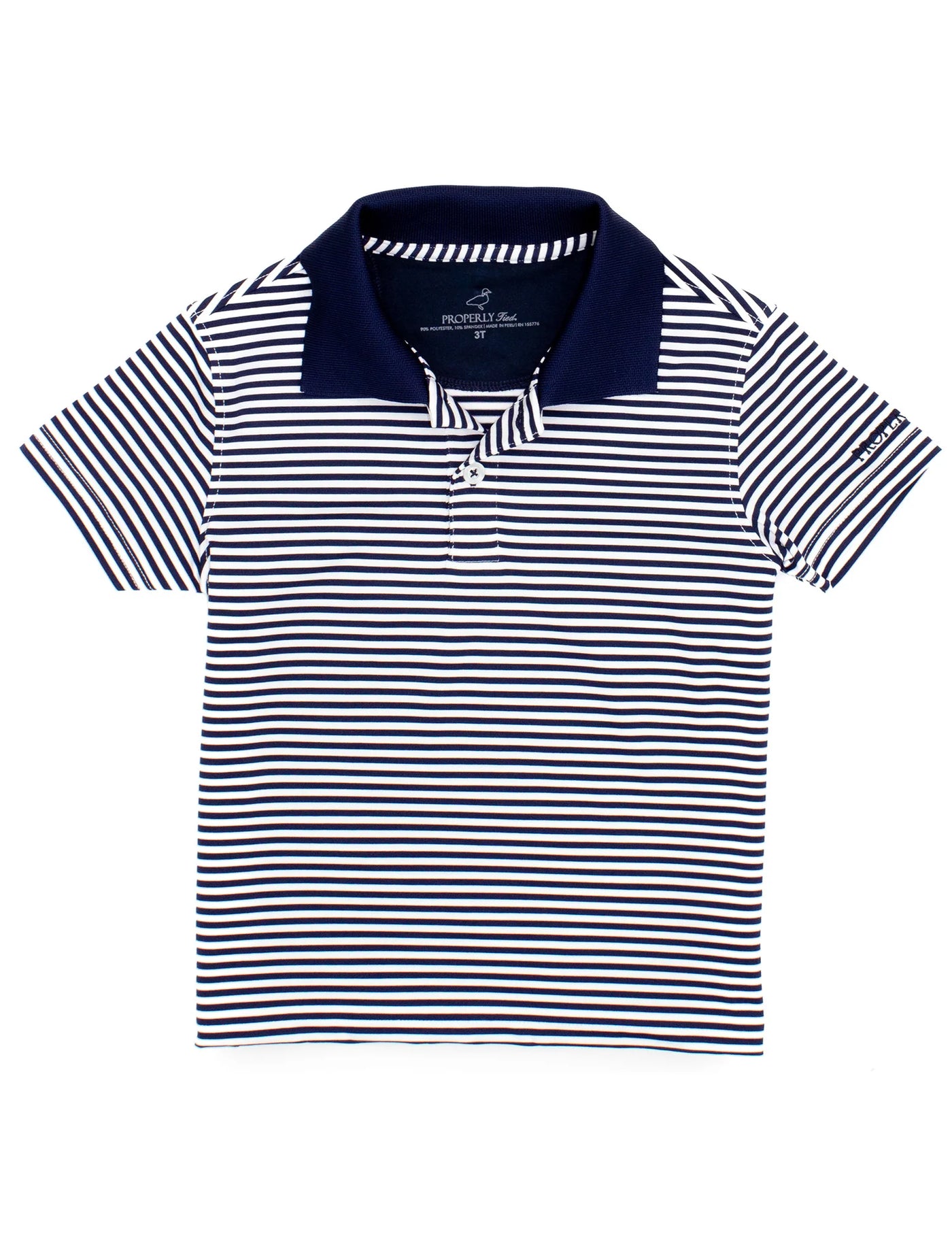 Properly Tied Dallas Polo Navy Stripe