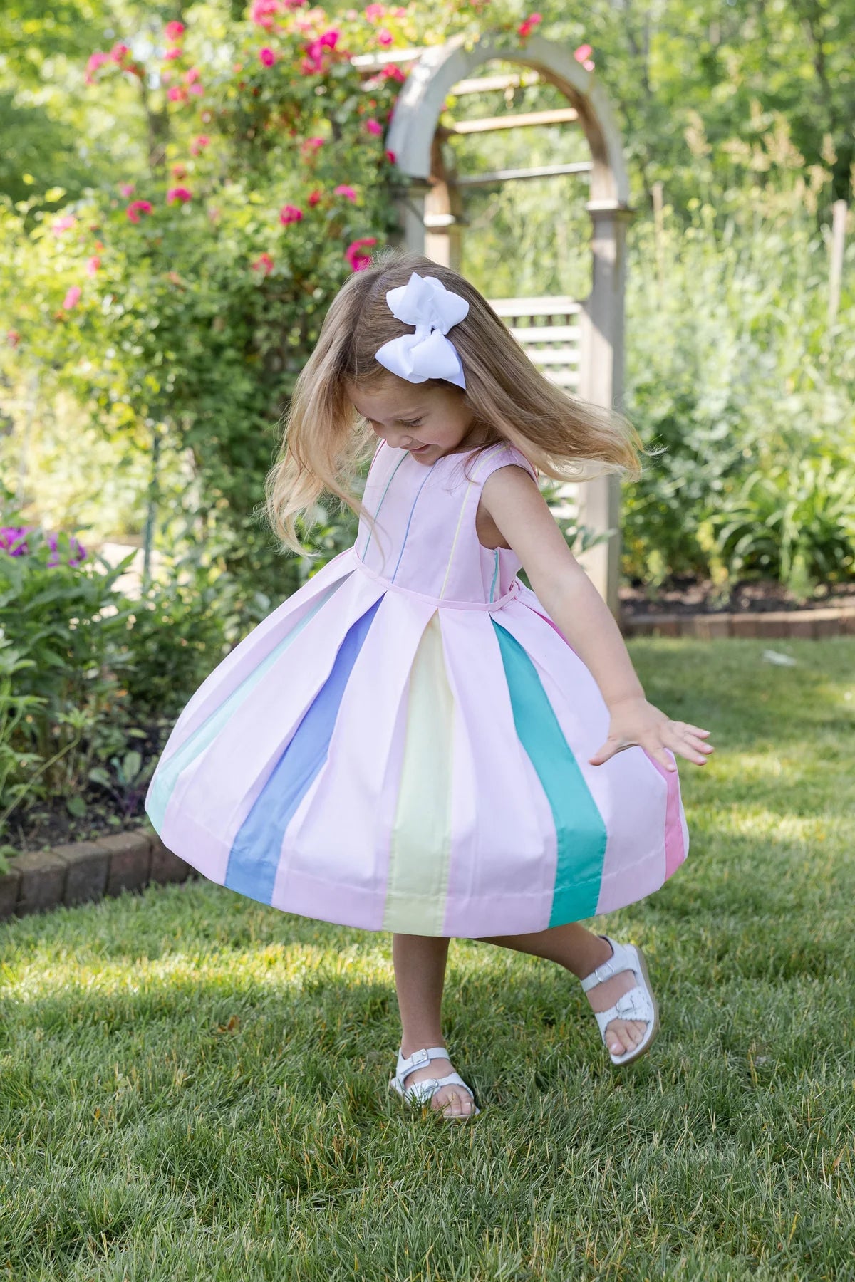 Multicolor Pleated Dress