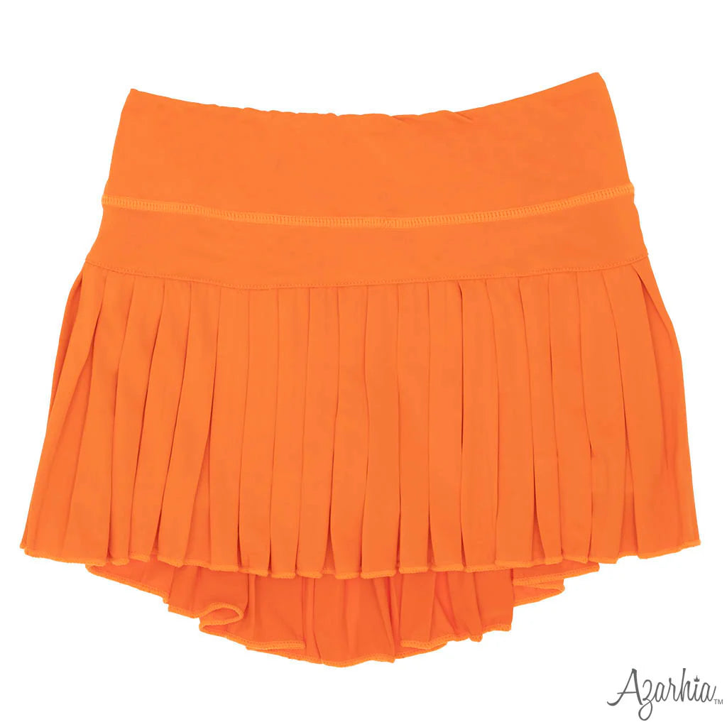 Orange Pleated Skort