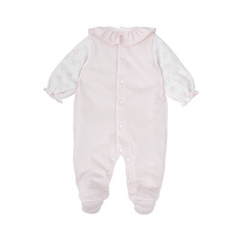 Boy Blue Cotton Knitted Romper