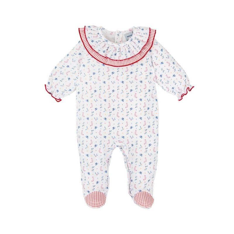 Girl Cotton Knitted Babygrow - Holiday Print
