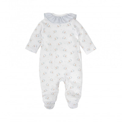 Girl Cotton Knitted Romper - Bunny Print