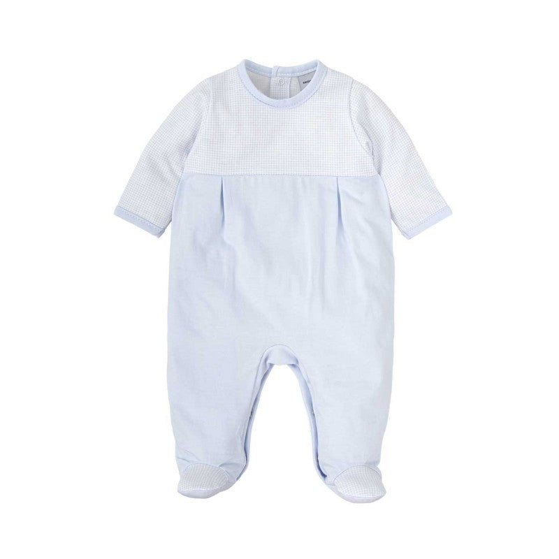 Cotton Knitted Babygrow - Sky Blue