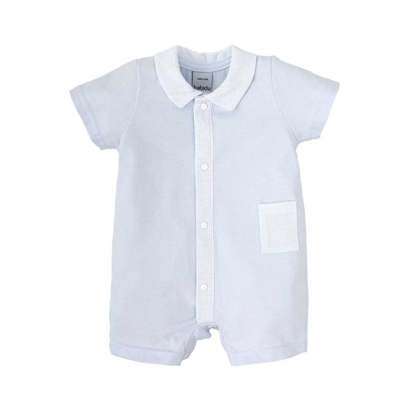 Knitted Romper -Sky Blue