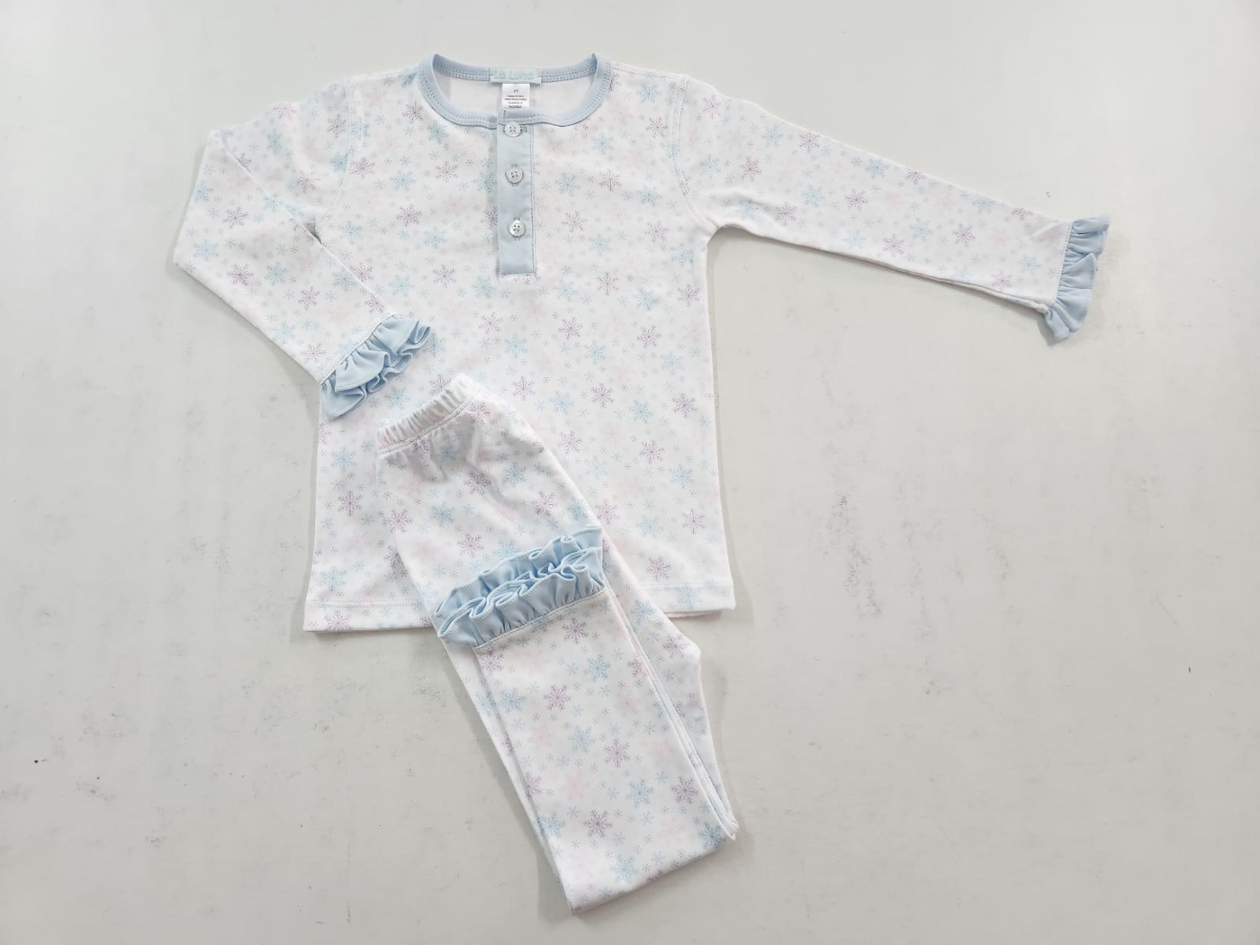 La Luna Pima Snowflake PJ Pant Set