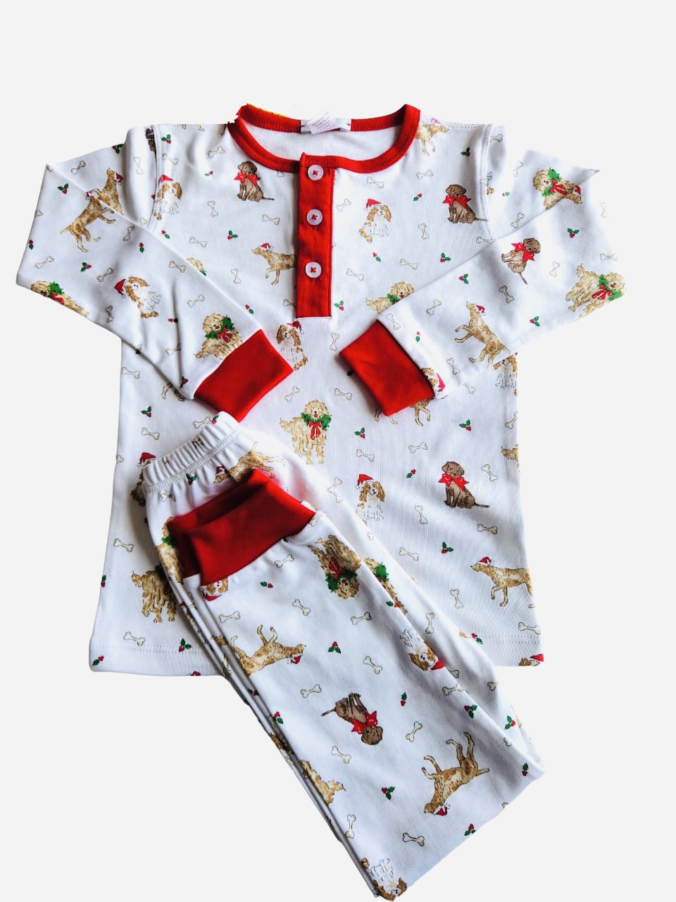 La Luna Pima Boy Santa Pets PJ Set