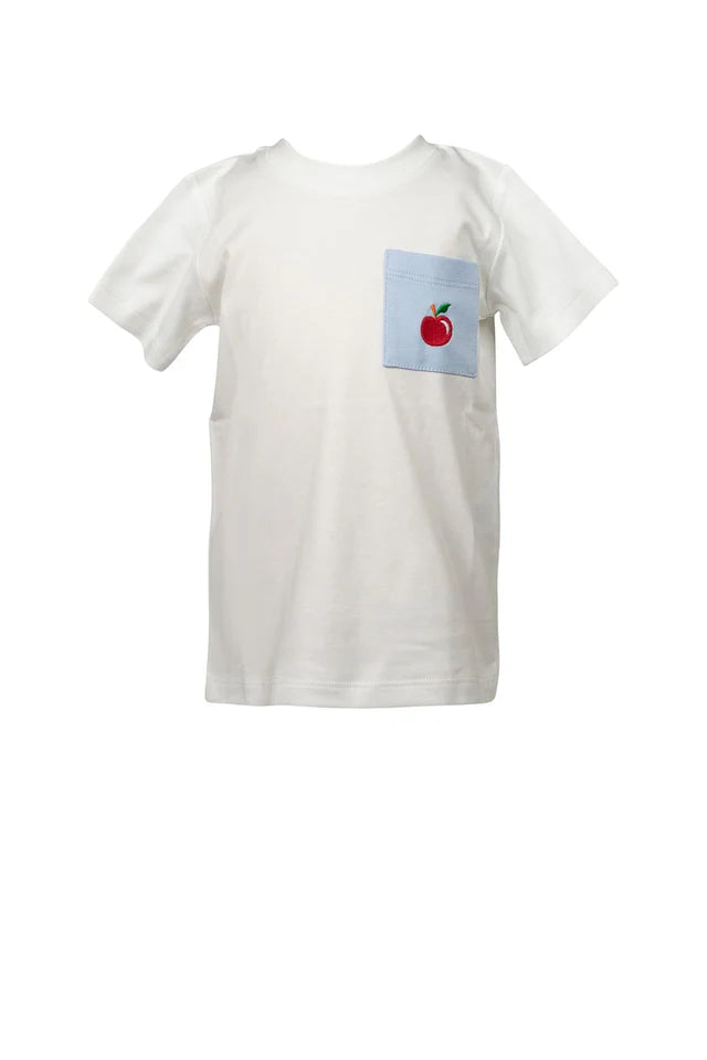 School Days Pocket Tee & Blue Knit Shorts