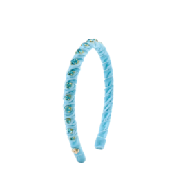Poppyland Velvet Stones Headband Light Blue