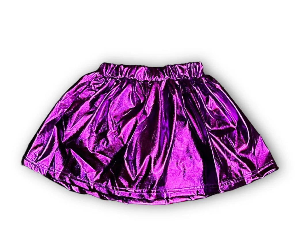 Metallic Purple Skort