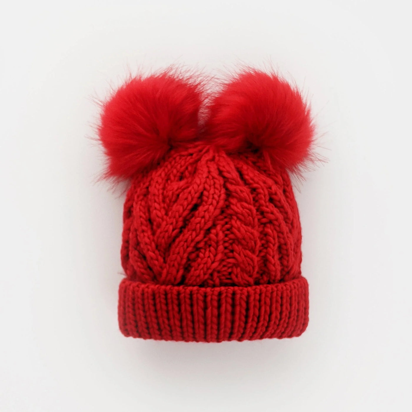 Fluffer Beanie Hat - Red