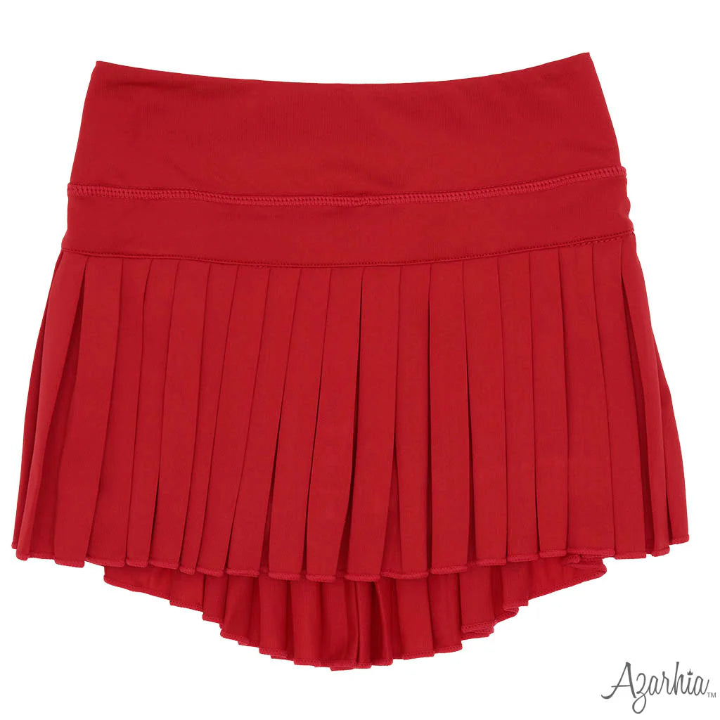 Red Pleated Skort