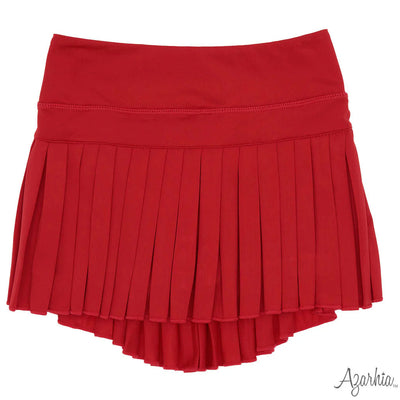 Red Pleated Skort