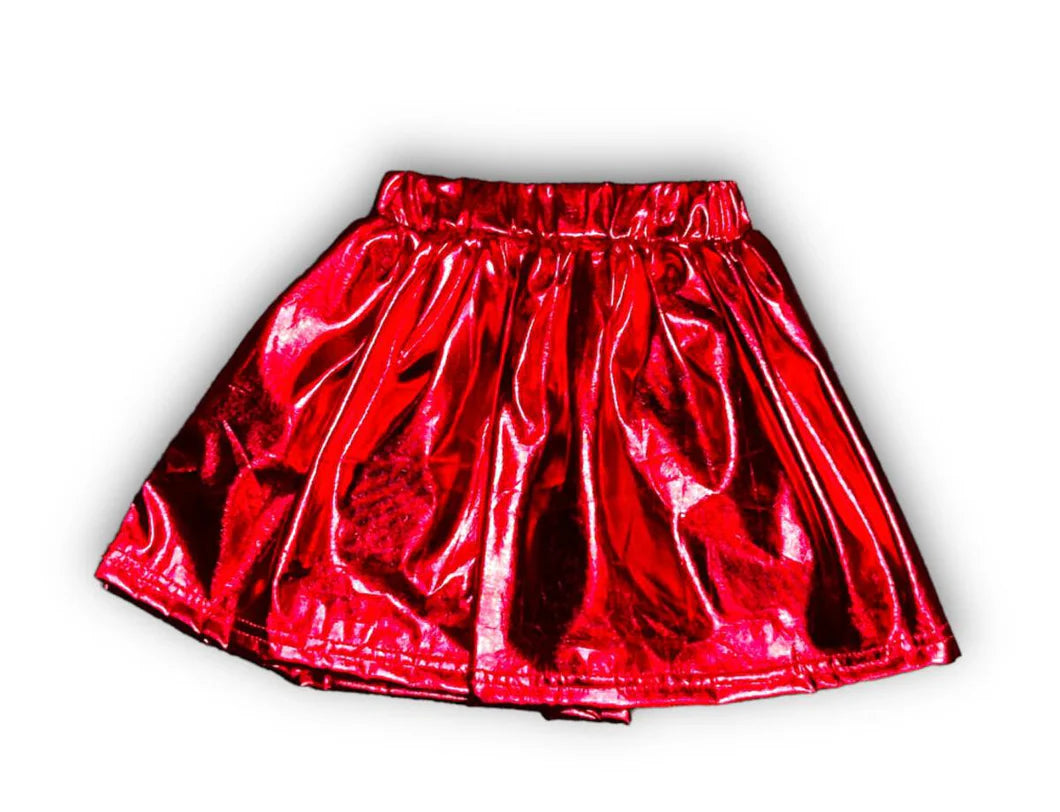 Metallic Red Skort