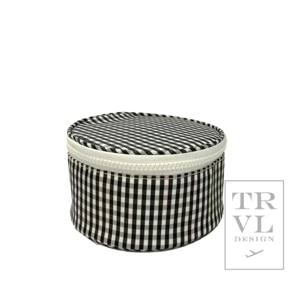 TRVL Roundup Jewel Case Gingham Black