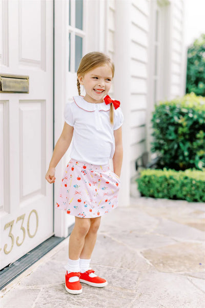 Knit Button Skirt - School Days
