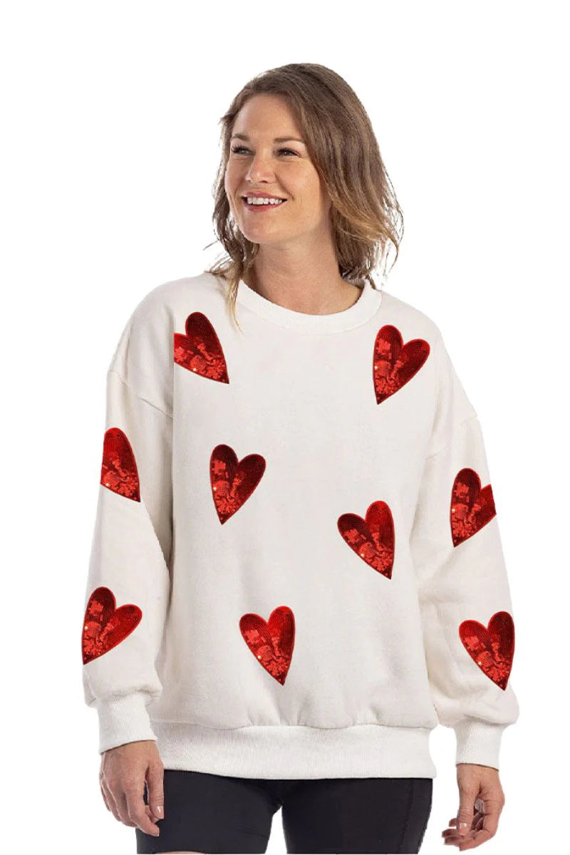 Katydid Sequin Heart Sweatshirt