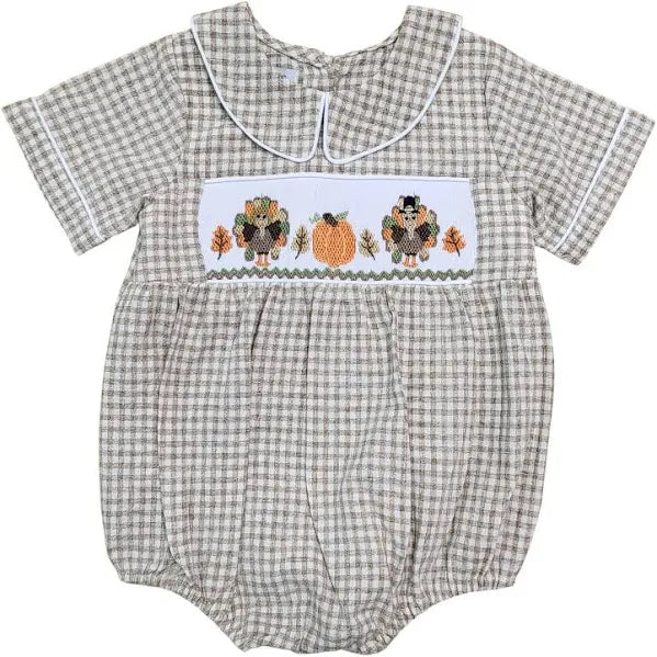 Smocked Boy Bubble - Turkey