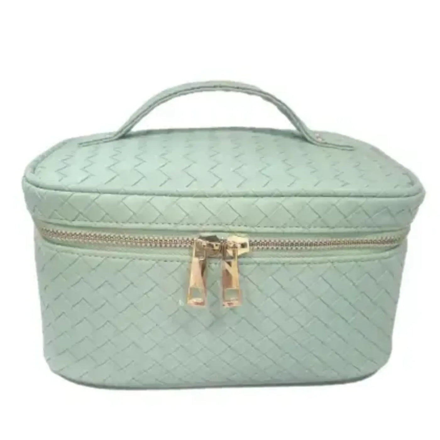 TRVL Luxe Train Cosmetic Bag * Woven Sea Glass