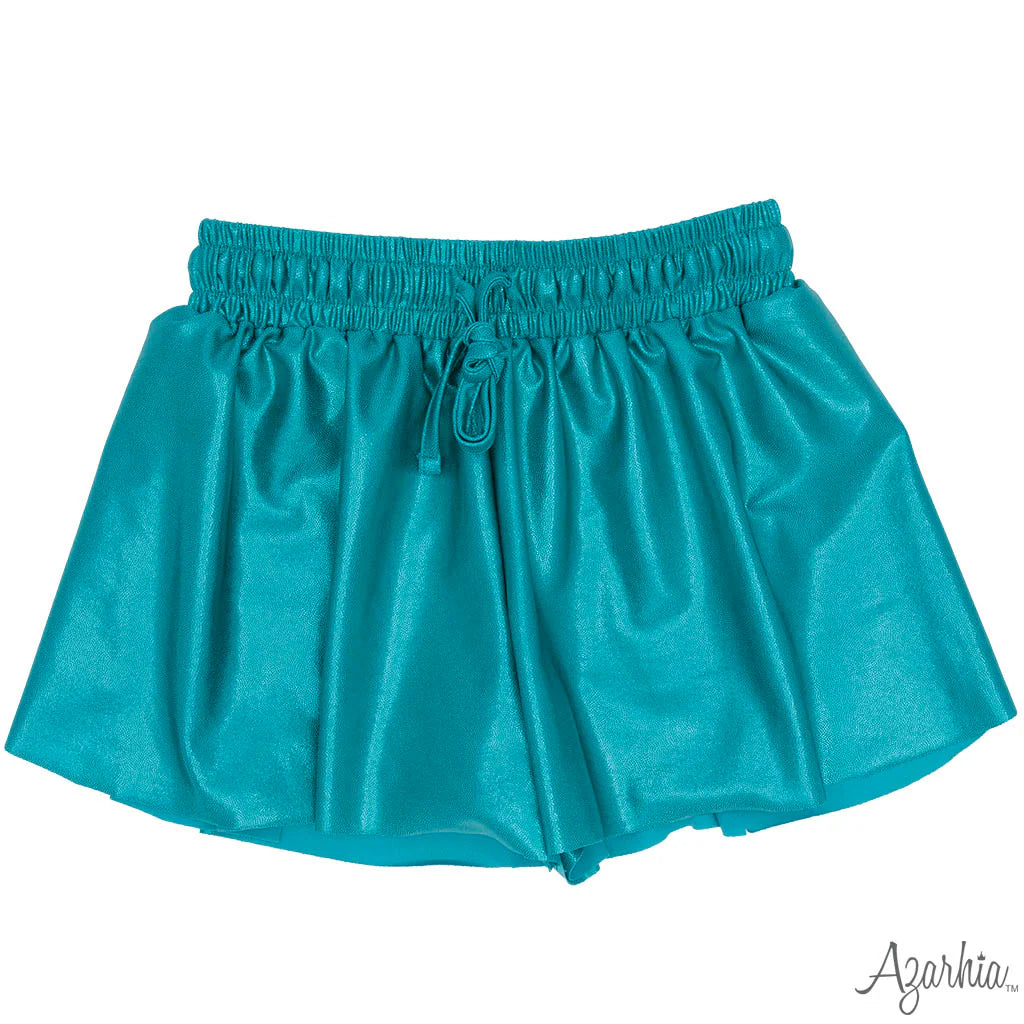Shimmer Butterfly Shorts - Turquoise