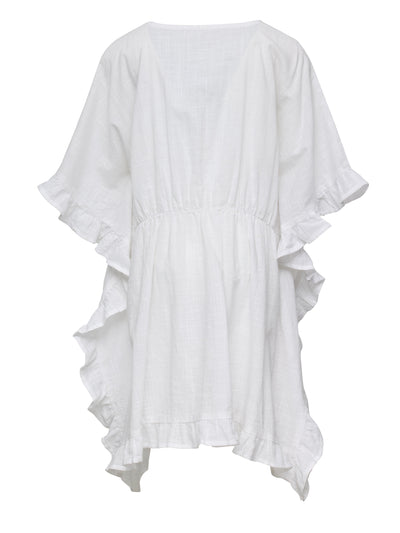 White Frilled Cover Up