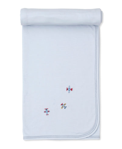 Sky Traffic Embroidered Blanket