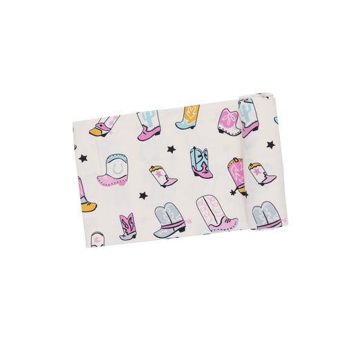 Swaddle Blanket - Pink Boots