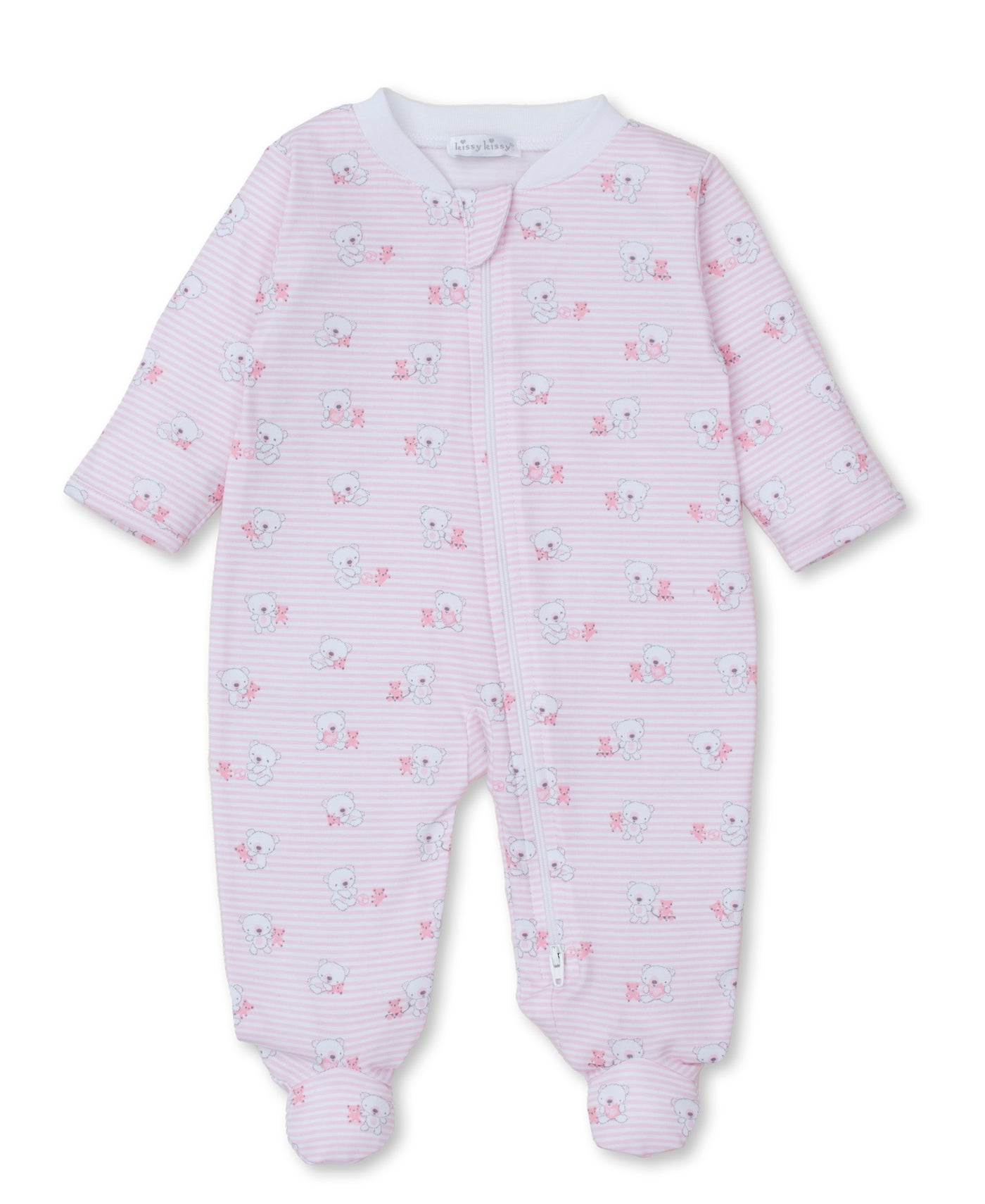 Beary Best Print Zip Footie