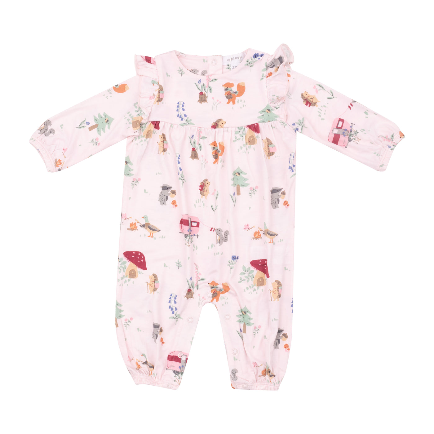 AD Cute Animal Campers Ruffle Romper