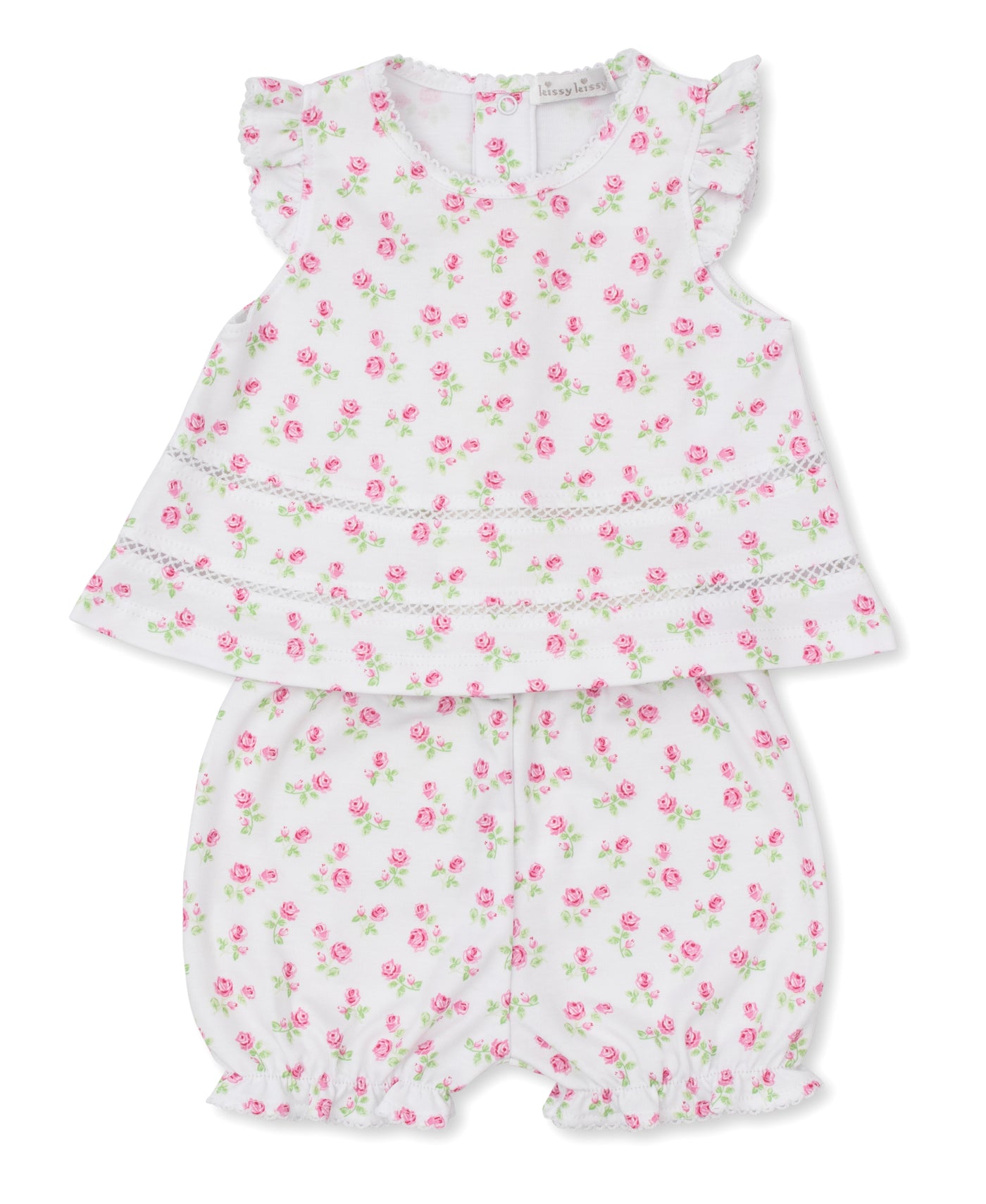 Kissy Rosy Roses Print Sunsuit Set