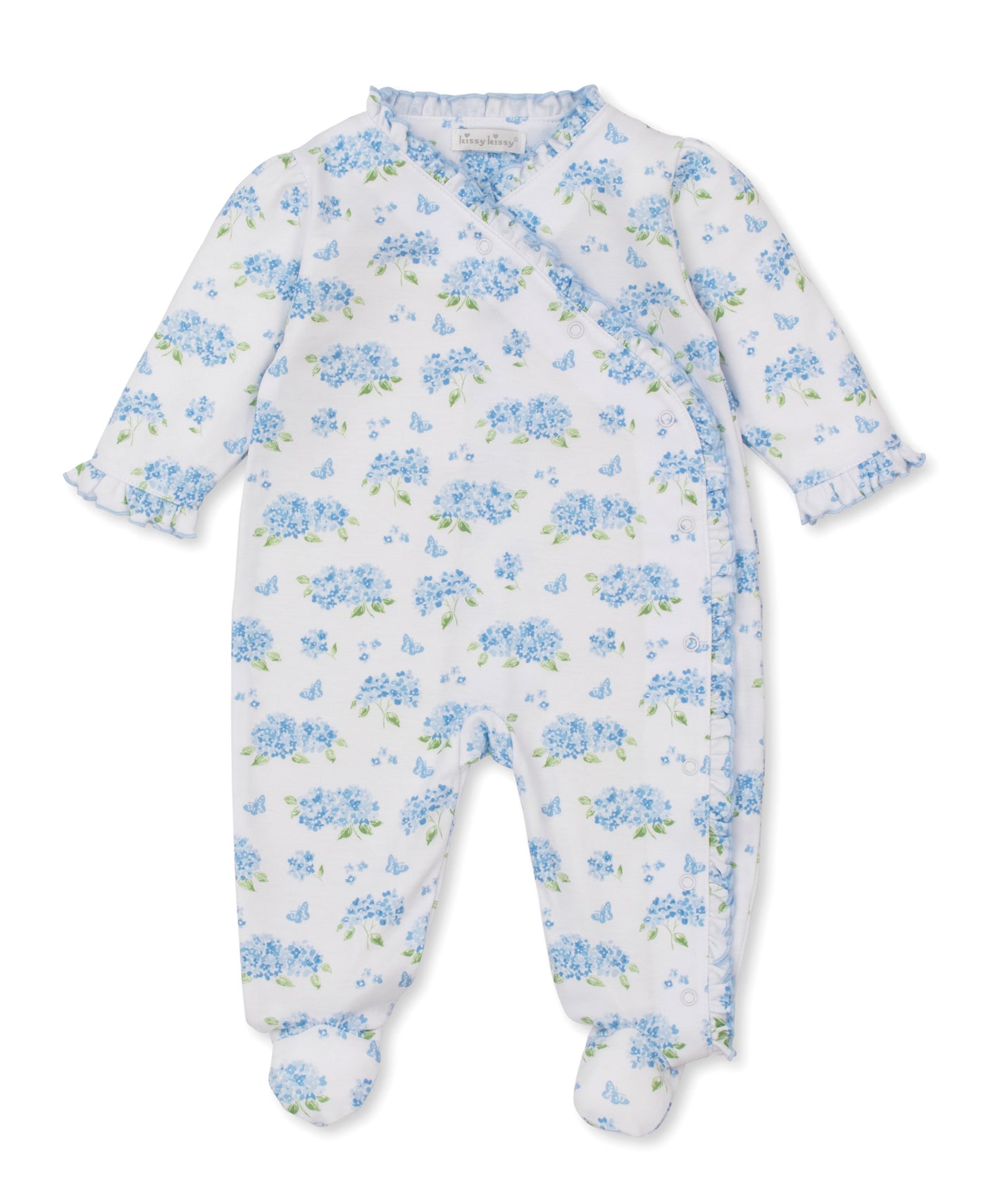 Kissy Heavenly Hydrangeas Print Footie