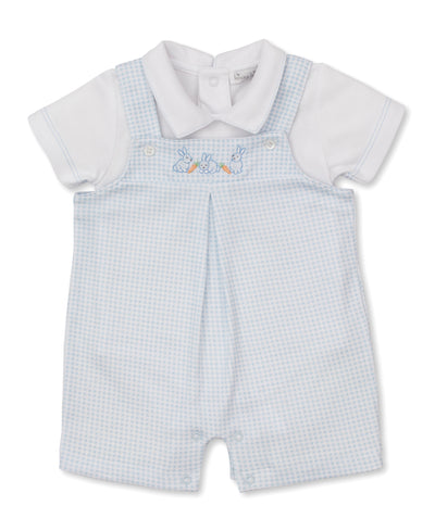 Kissy Bunny Patch Overall Short Set