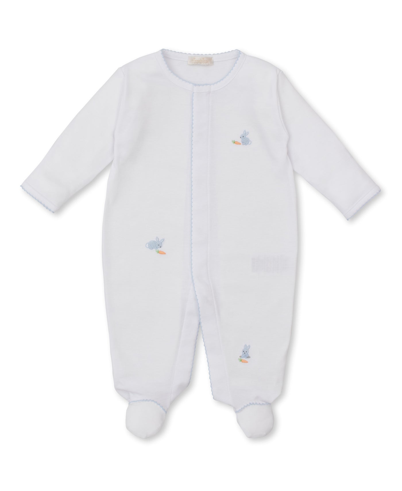 Kissy Baby Bunny Patch Embroidered Footie