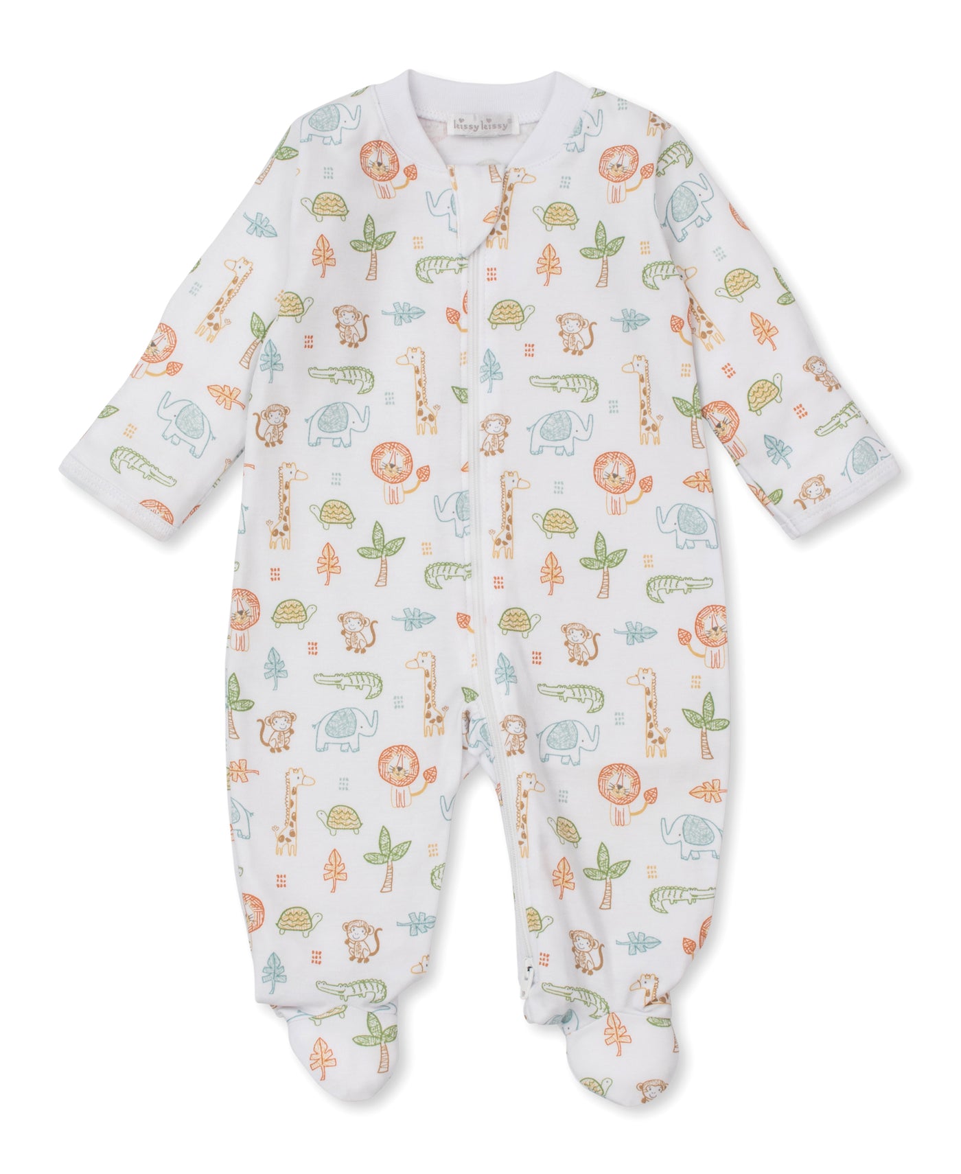 Kissy Jungle Adventure Print Zip Footie