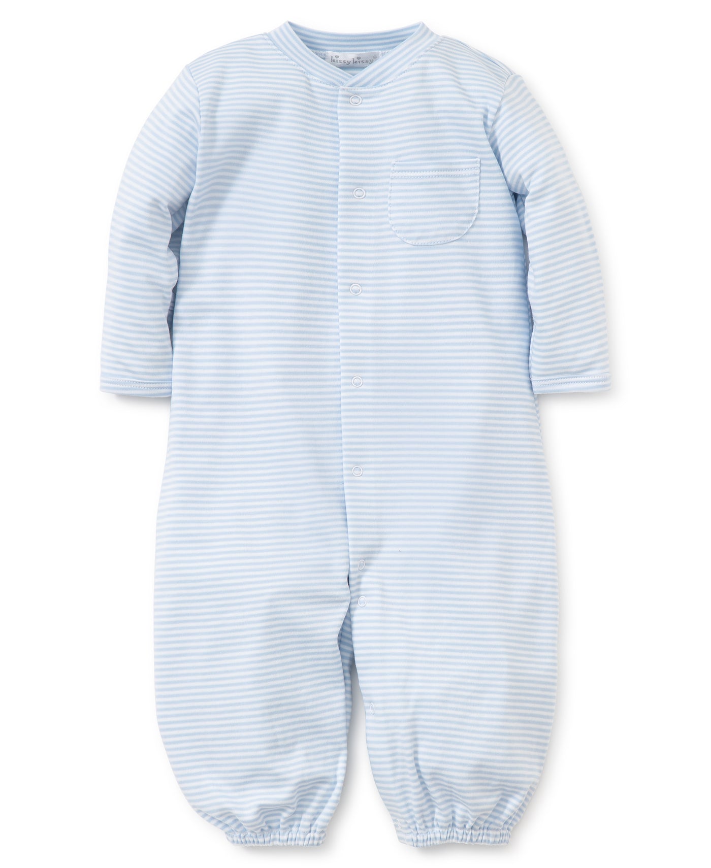Stripes Conv. Gown - Lt Blue