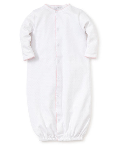 Kissy Dots Print Conv. Gown - White/Pink