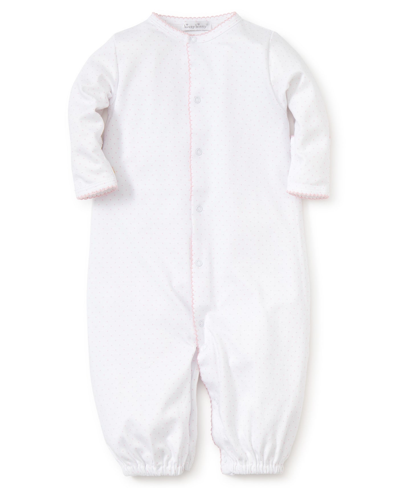 Kissy Dots Print Conv. Gown - White/Pink