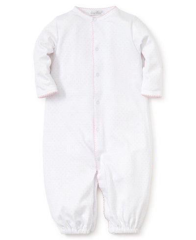 Kissy Dots Print Conv. Gown - White/Pink
