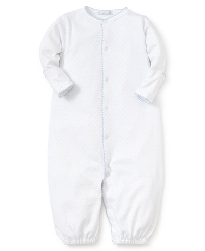 Kissy Dots Print Conv. Gow - White/Lt Blue