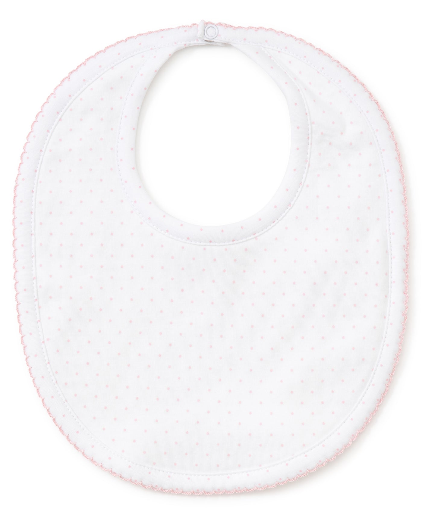 Kissy Dots Print Bib - White/Pink