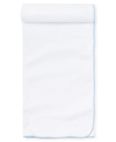 Premier Basics Blanket - White/Lt Blue