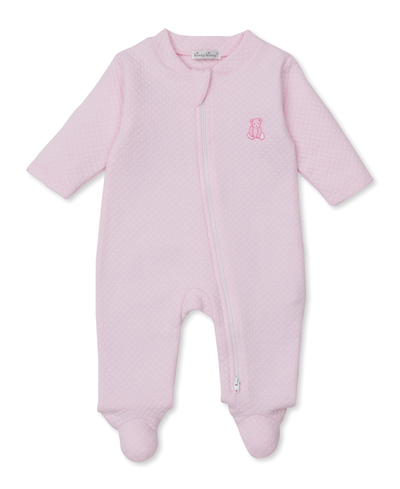 Jacquard Footie W/ Zip - Teddy Bear Time PK
