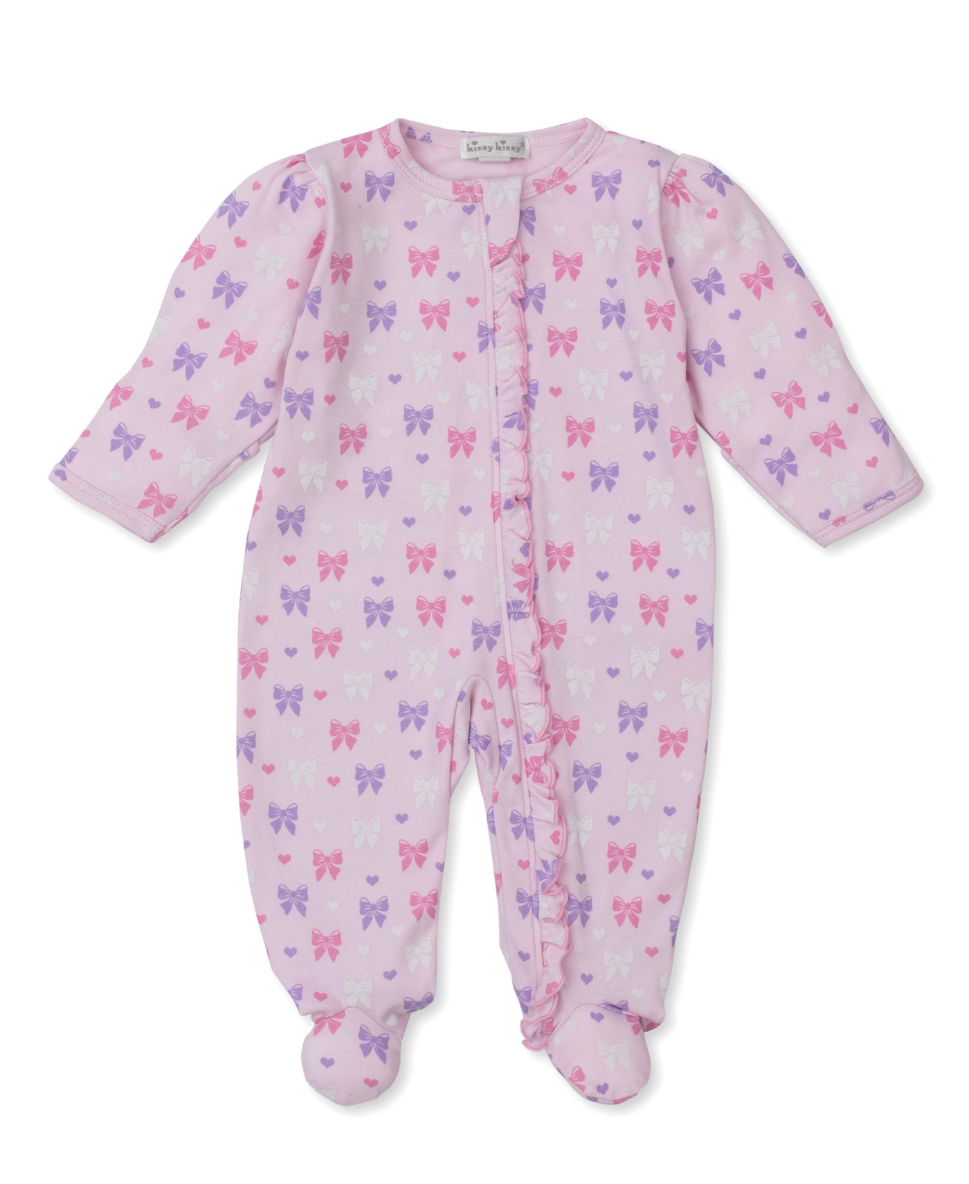 Footie W/ Zip  - Billowy Bows