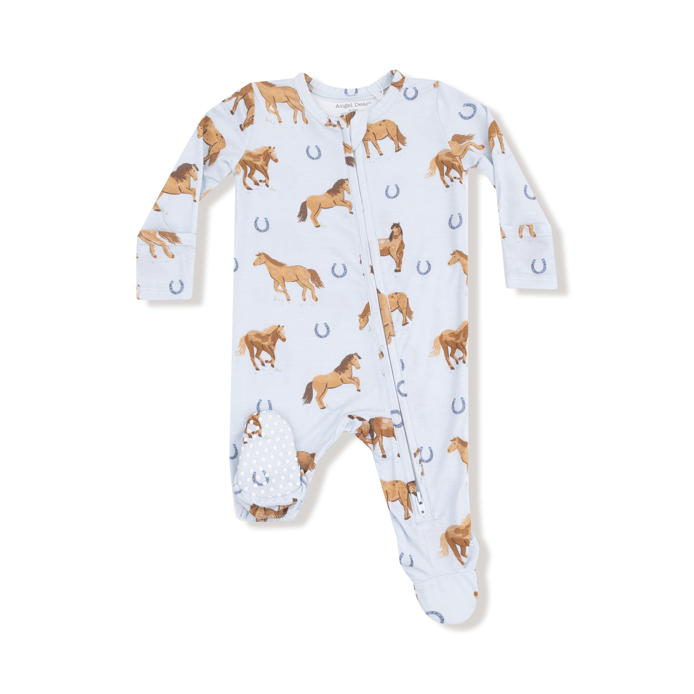 2 Way Zipper Footie - Horses