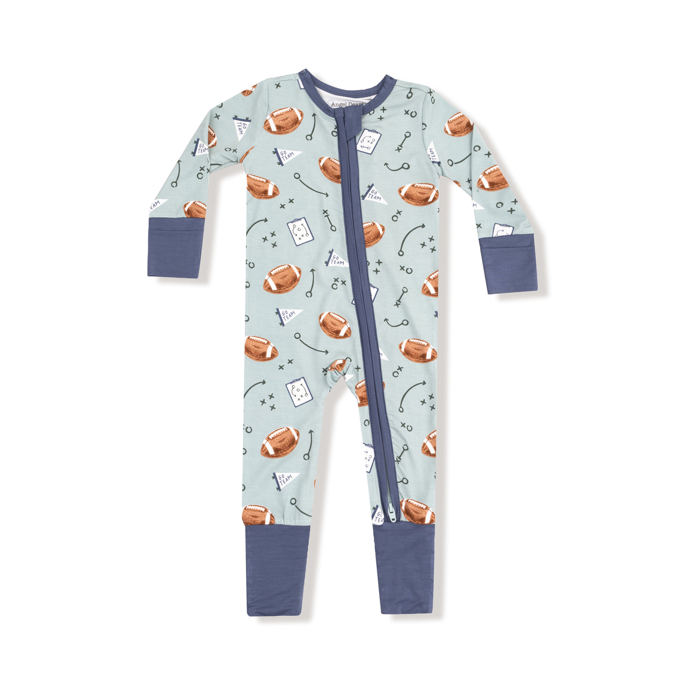 2 Way Zipper Romper - Touchdown Time - Grey Mist