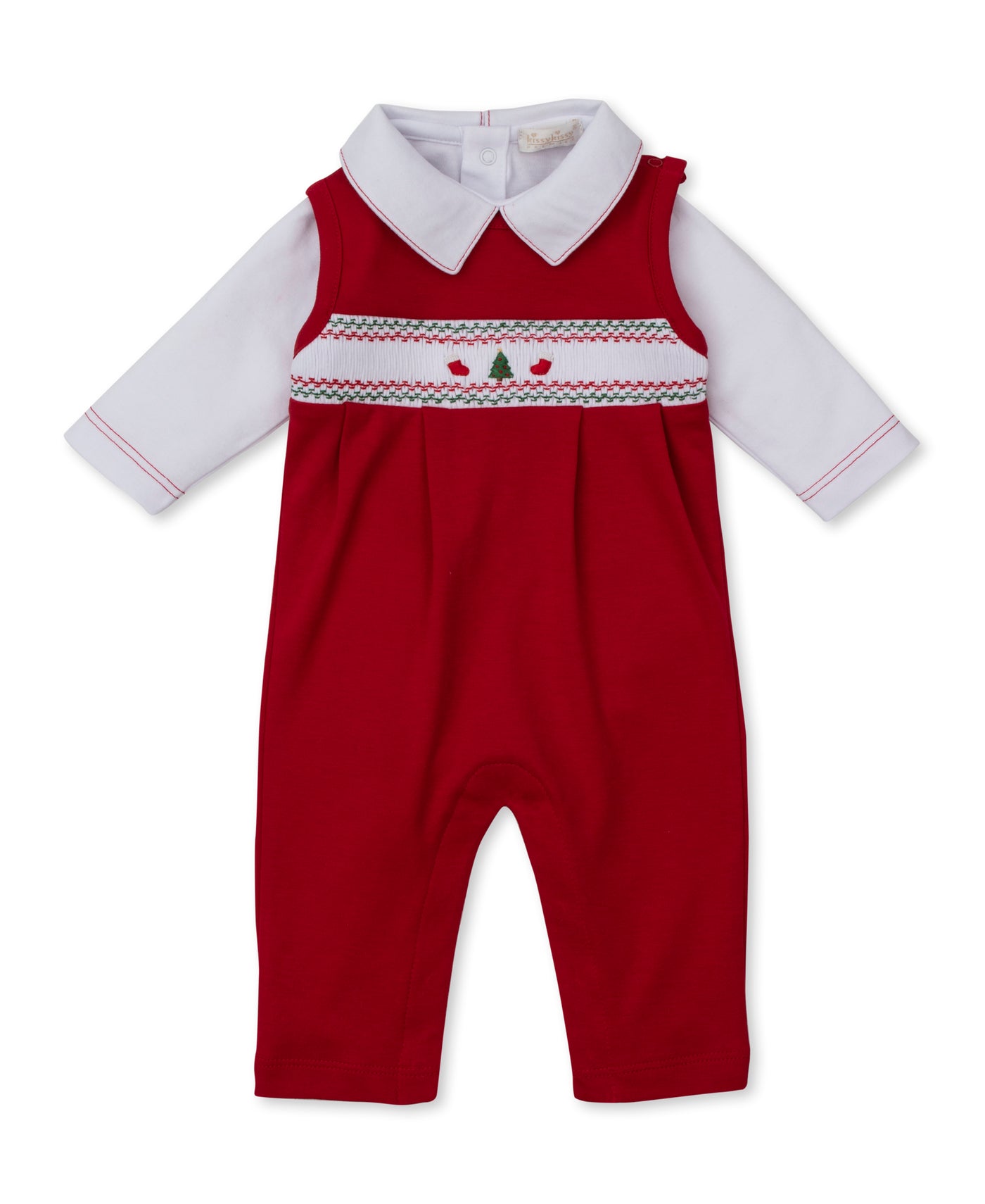 Smocked Overall Set - CLB Holiday Medley