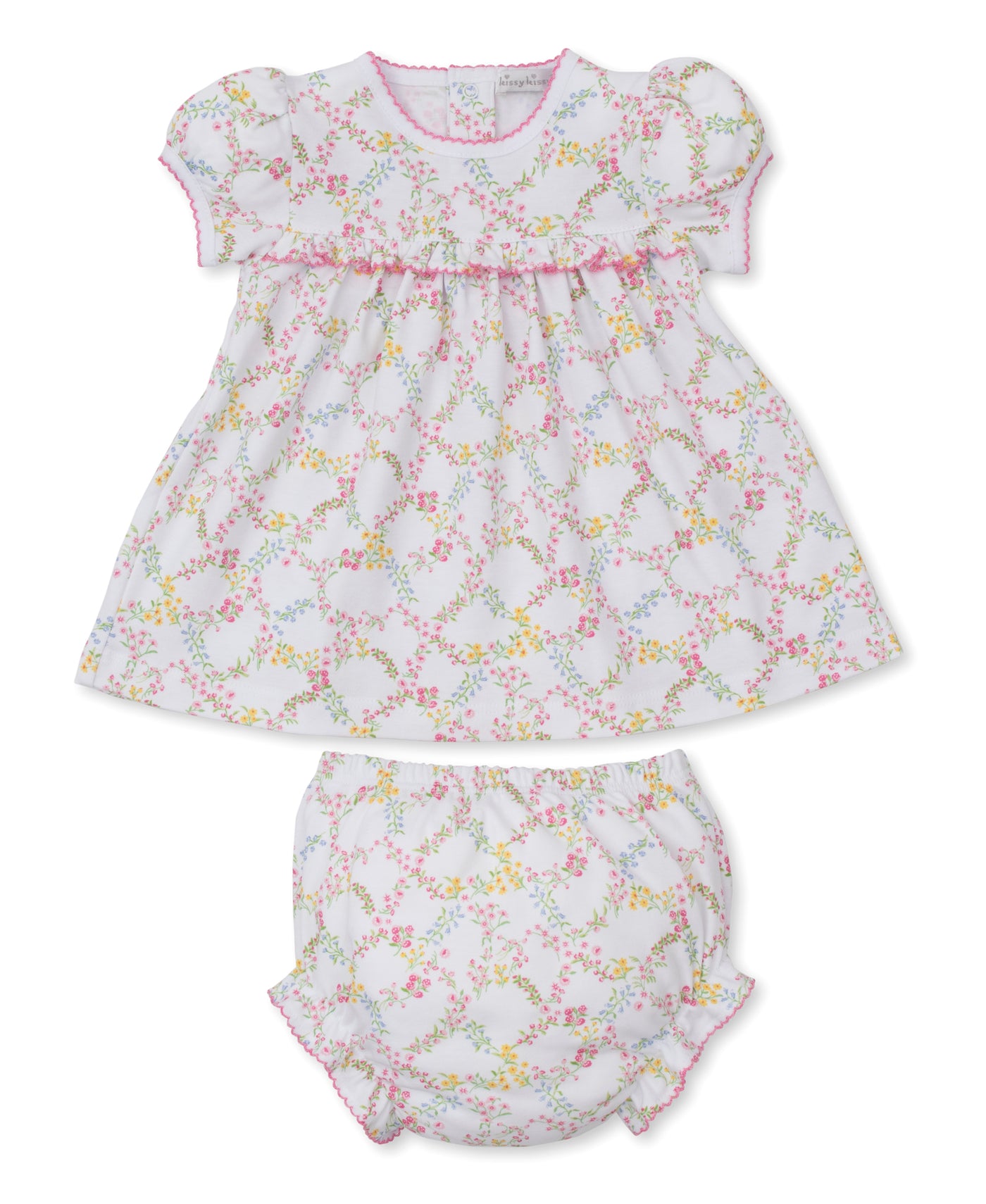 Kissy Garden Trellis Print Dress Set