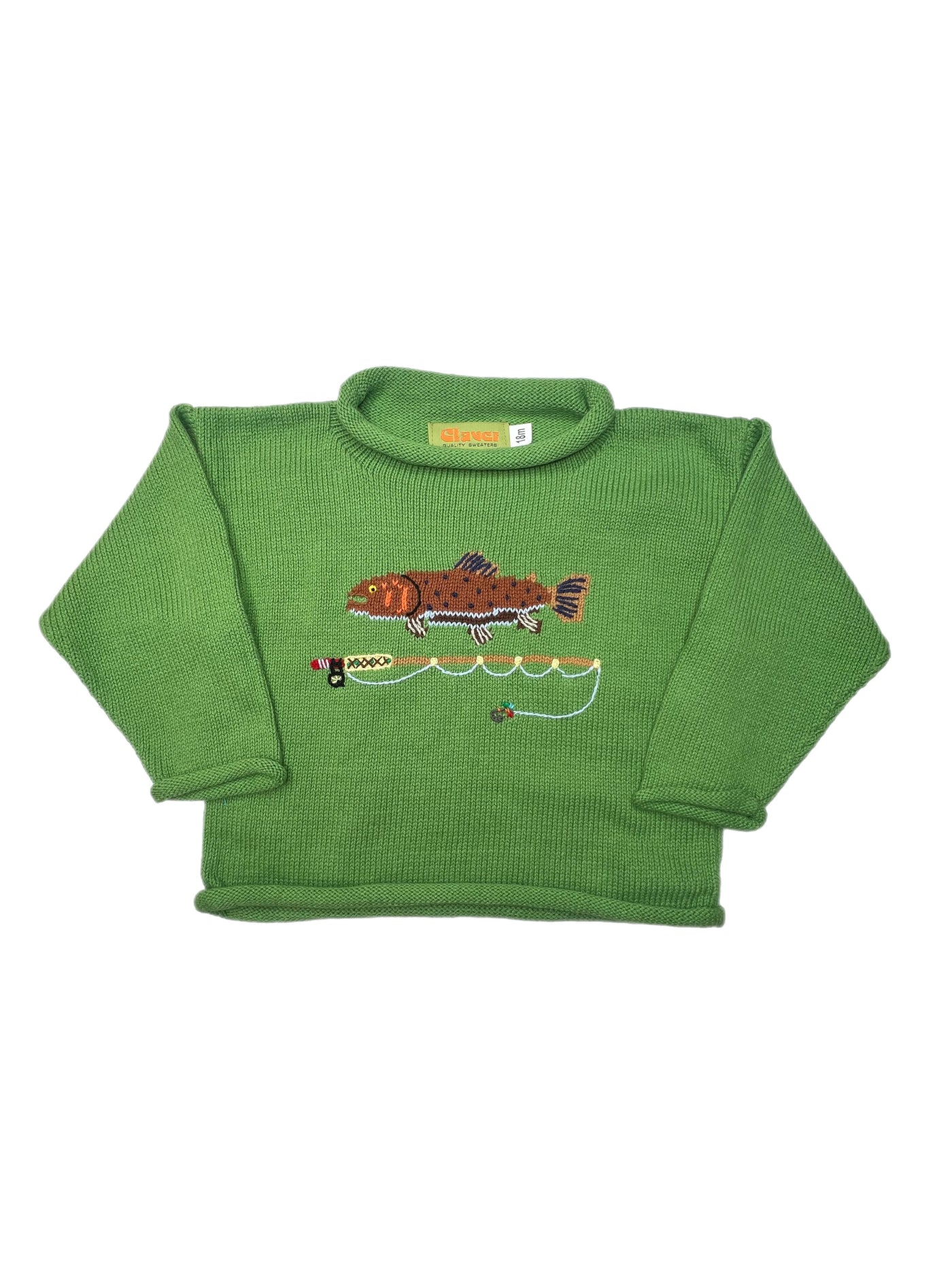 Luigi Rollneck Trout & Rod Sweater